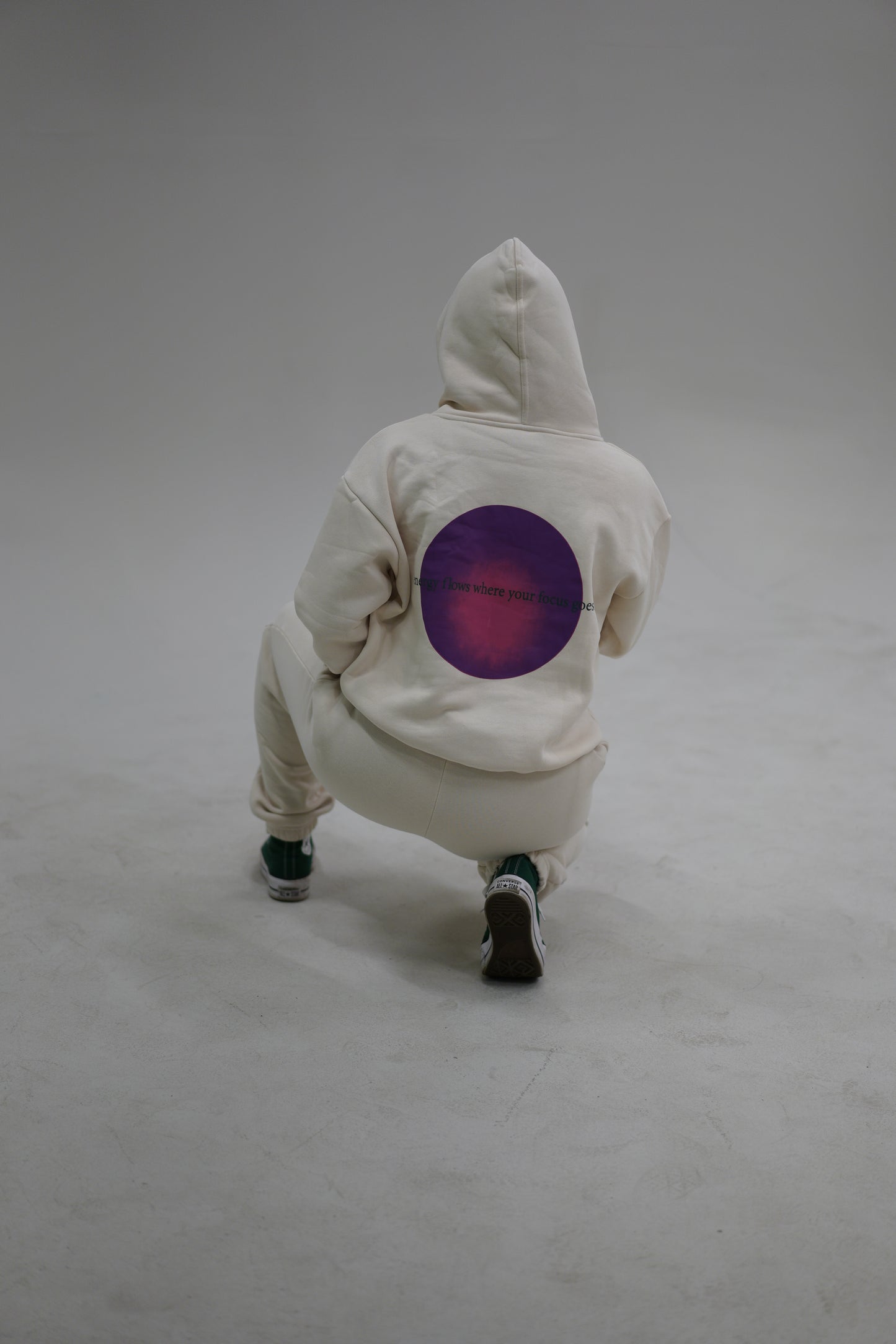 Cream Positivity Hoodie